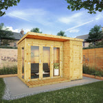 10 x 8 Premium Garden Room Summerhouse With Side Shed - Rogey