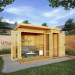 10 x 8 Premium Garden Room Summerhouse With Side Shed - Rogey