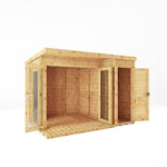 10 x 8 Premium Garden Room Summerhouse With Side Shed - Rogey