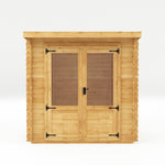 2.4m x 2.4m Pent Log Cabin - 19mm - Rogey