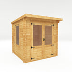 2.4m x 2.4m Pent Log Cabin - 19mm - Rogey