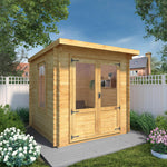 2.4m x 2.4m Pent Log Cabin - 19mm - Rogey