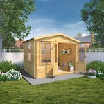 2.6m x 3.3m Apex Log Cabin - 19mm - Rogey