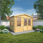 2.6m x 3.3m Apex Log Cabin - 19mm - Rogey