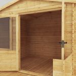 3.3m x 3.4m Apex Log Cabin with Veranda - 19mm - Rogey