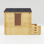 3.3m x 3.4m Apex Log Cabin with Veranda - 19mm - Rogey