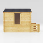 3.3m x 3.7m Apex Log Cabin with Veranda - 19mm - Rogey