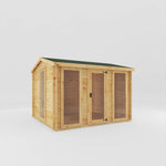 3.5m x 3m Reverse Apex Log Cabin - 19mm - Rogey