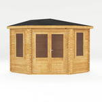 3m x 3m Corner Log Cabin - 28mm - Rogey