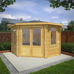 3m x 3m Corner Log Cabin - 28mm - Rogey