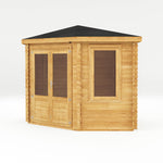 3m x 3m Corner Log Cabin - 28mm - Rogey