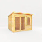 3m x 3m Elite Pent Log Cabin - 28mm - Rogey