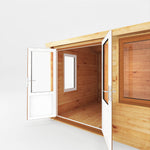 3m x 3m Home Office Elite - 44mm (UPVC Windows & Door) - Oak - Rogey