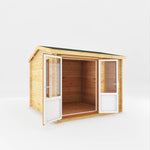 3m x 3m Home Office Elite - 44mm (UPVC Windows & Door) - Oak - Rogey