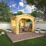 3m x 3m Log Cabin Gazebo - 28mm - Rogey