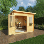 3m x 3m Pent Log Cabin - 19mm - Rogey