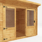 3m x 3m Pent Log Cabin - 19mm - Rogey