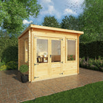 3m x 3m Pent Log Cabin - 19mm - Rogey