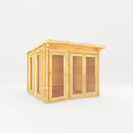 3m x 3m Studio Pent Log Cabin - 28mm - Rogey