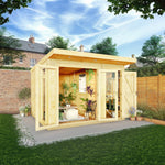 3m x 3m(D) Insulated Garden Room with Side Shed - Rogey