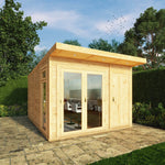 3m x 4m(D) Insulated Garden Room with Side Shed - Rogey