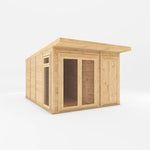 3m x 4m(D) Insulated Garden Room with Side Shed - Rogey