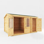 4.1m x 3m Home Office Elite With Side Shed - 28mm - Rogey