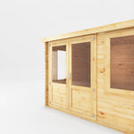 4.1m x 3m Home Office Elite With Side Shed - 28mm - Rogey