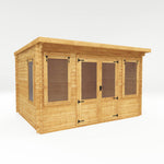 4m x 3m Pent Log Cabin - 19mm - Rogey