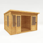 4m x 3m Pent Log Cabin - 19mm - Rogey