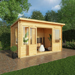 4m x 3m Pent Log Cabin - 19mm - Rogey