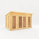 4m x 3m Studio Pent Log Cabin - 28mm - Rogey