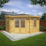 4m x 4m Corner Log Cabin - 28mm - Rogey