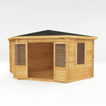 4m x 4m Corner Log Cabin - 28mm - Rogey