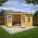 4m x 4m Corner Log Cabin - 28mm - Rogey