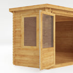 5m x 3m Corner Lodge Log Cabin - 28mm - Rogey