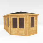 5m x 3m Corner Lodge Log Cabin - 28mm - Rogey