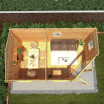 5m x 3m Corner Lodge Log Cabin - 28mm - Rogey