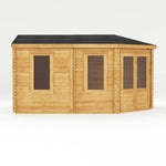 5m x 3m Corner Lodge Log Cabin - 28mm - Rogey