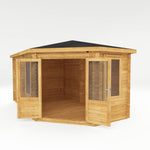 5m x 3m Corner Lodge Log Cabin - 28mm - Rogey