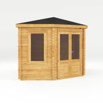 5m x 3m Corner Lodge Log Cabin - 28mm - Rogey