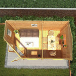 5m x 3m Corner Lodge Log Cabin - 28mm - Rogey