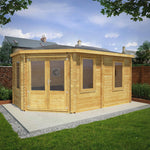 5m x 3m Corner Lodge Log Cabin - 28mm - Rogey