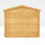 5m x 3m Corner Lodge Log Cabin With Side Shed - 28mm - Rogey