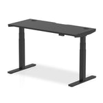 Air Height Adjustable Black Series Slimline Desk with Cable Ports - Rogey