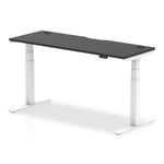 Air Height Adjustable Black Series Slimline Desk with Cable Ports - Rogey