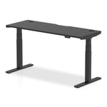 Air Height Adjustable Black Series Slimline Desk with Cable Ports - Rogey