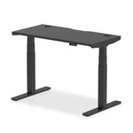 Air Height Adjustable Black Series Slimline Desk with Cable Ports - Rogey