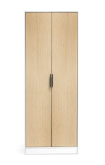 Alba 2 Door Wardrobe - White/Oak - Rogey