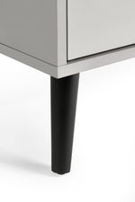 Alba 2 Drawer Bedside - Silk Grey - Rogey